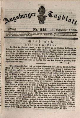 Augsburger Tagblatt Freitag 11. September 1835