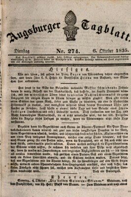 Augsburger Tagblatt Dienstag 6. Oktober 1835