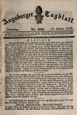 Augsburger Tagblatt Donnerstag 15. Oktober 1835