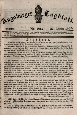 Augsburger Tagblatt Dienstag 27. Oktober 1835