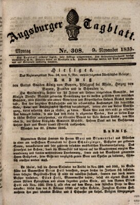 Augsburger Tagblatt Montag 9. November 1835