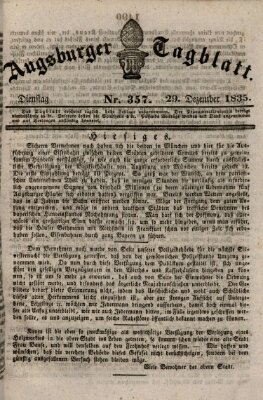 Augsburger Tagblatt Dienstag 29. Dezember 1835