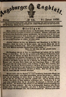 Augsburger Tagblatt Freitag 15. Januar 1836