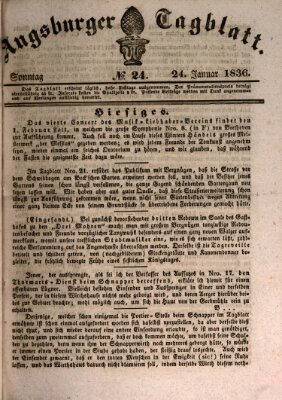 Augsburger Tagblatt Sonntag 24. Januar 1836