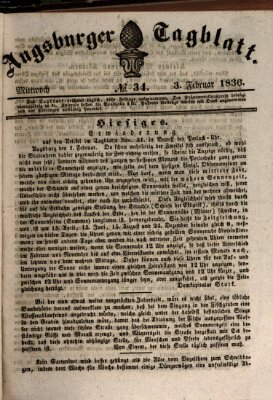 Augsburger Tagblatt Mittwoch 3. Februar 1836