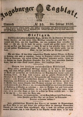 Augsburger Tagblatt Mittwoch 24. Februar 1836