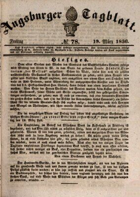 Augsburger Tagblatt Freitag 18. März 1836