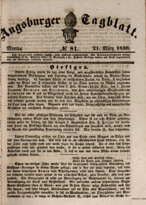 Augsburger Tagblatt Montag 21. März 1836