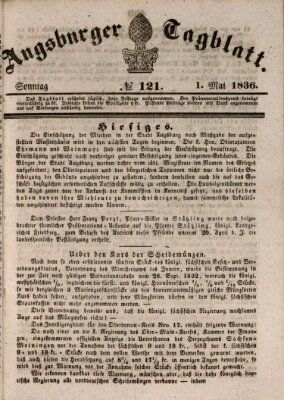 Augsburger Tagblatt Sonntag 1. Mai 1836