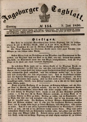 Augsburger Tagblatt Sonntag 5. Juni 1836