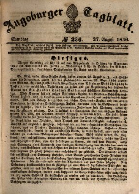 Augsburger Tagblatt Samstag 27. August 1836