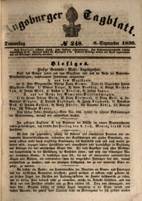 Augsburger Tagblatt Donnerstag 8. September 1836
