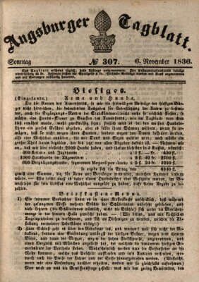 Augsburger Tagblatt Sonntag 6. November 1836