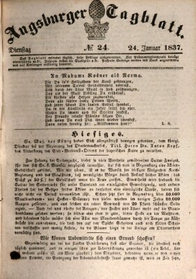 Augsburger Tagblatt Dienstag 24. Januar 1837