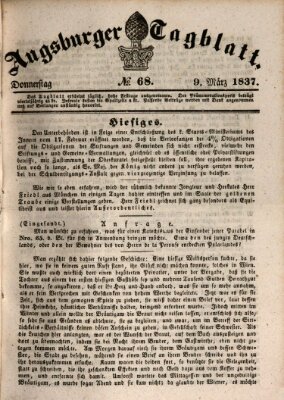 Augsburger Tagblatt Donnerstag 9. März 1837