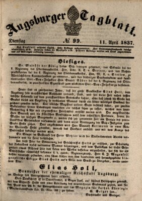 Augsburger Tagblatt Dienstag 11. April 1837