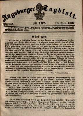 Augsburger Tagblatt Mittwoch 19. April 1837