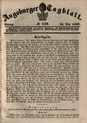 Augsburger Tagblatt Montag 22. Mai 1837