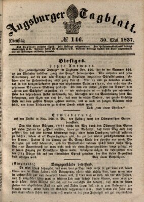 Augsburger Tagblatt Dienstag 30. Mai 1837