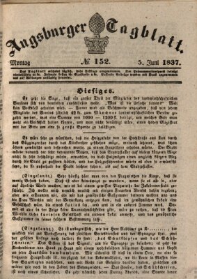 Augsburger Tagblatt Montag 5. Juni 1837