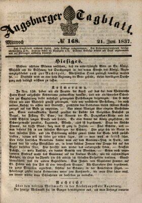 Augsburger Tagblatt Mittwoch 21. Juni 1837
