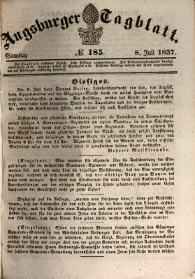 Augsburger Tagblatt Samstag 8. Juli 1837