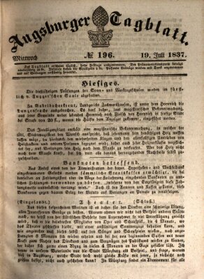Augsburger Tagblatt Mittwoch 19. Juli 1837