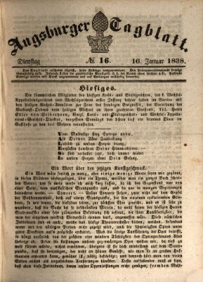 Augsburger Tagblatt Dienstag 16. Januar 1838