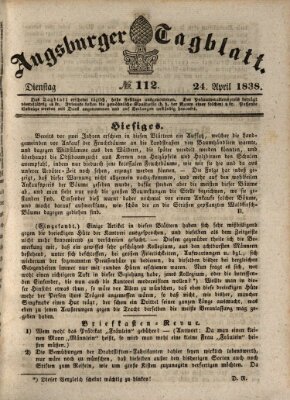 Augsburger Tagblatt Dienstag 24. April 1838