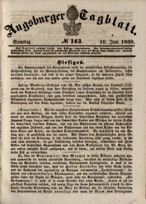 Augsburger Tagblatt Samstag 16. Juni 1838