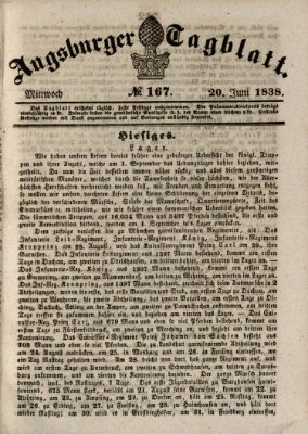 Augsburger Tagblatt Mittwoch 20. Juni 1838