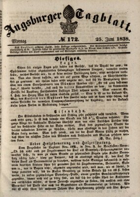 Augsburger Tagblatt Montag 25. Juni 1838