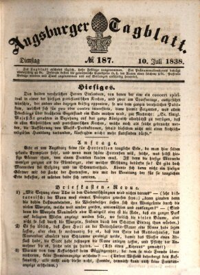 Augsburger Tagblatt Dienstag 10. Juli 1838