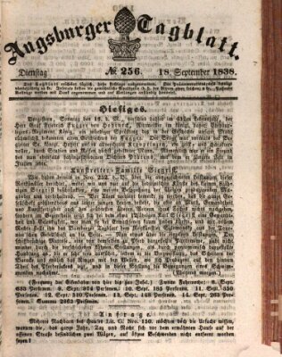 Augsburger Tagblatt Dienstag 18. September 1838
