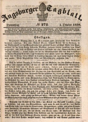 Augsburger Tagblatt Donnerstag 4. Oktober 1838