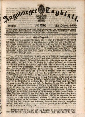 Augsburger Tagblatt Montag 22. Oktober 1838
