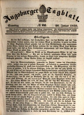 Augsburger Tagblatt Samstag 26. Januar 1839