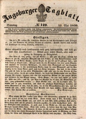 Augsburger Tagblatt Samstag 11. Mai 1839