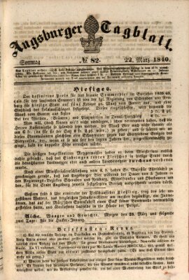 Augsburger Tagblatt Sonntag 22. März 1840