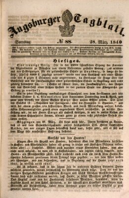 Augsburger Tagblatt Samstag 28. März 1840