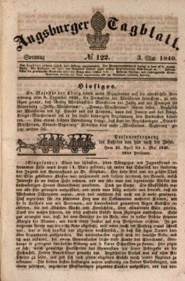 Augsburger Tagblatt Sonntag 3. Mai 1840
