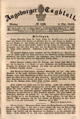 Augsburger Tagblatt Montag 4. Mai 1840