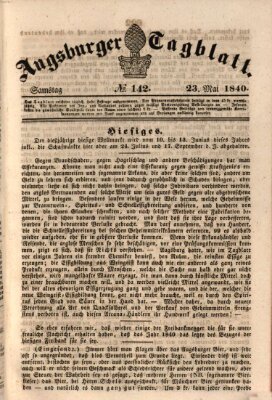 Augsburger Tagblatt Samstag 23. Mai 1840