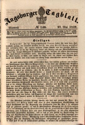 Augsburger Tagblatt Mittwoch 27. Mai 1840