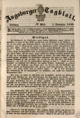 Augsburger Tagblatt Sonntag 1. November 1840