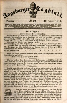 Augsburger Tagblatt Sonntag 10. Januar 1841