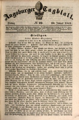 Augsburger Tagblatt Freitag 22. Januar 1841