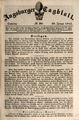 Augsburger Tagblatt Samstag 30. Januar 1841