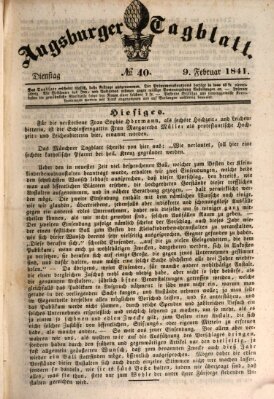 Augsburger Tagblatt Dienstag 9. Februar 1841