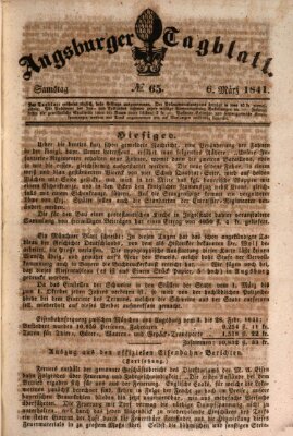 Augsburger Tagblatt Samstag 6. März 1841
